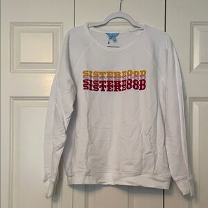 Draper James White Sisterhood Sweatshirt